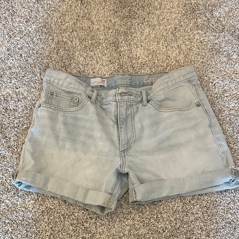 GAP Light Wash Denim Roll-Cuff Women's Shorts